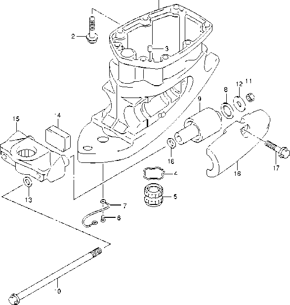 DF140A – section 39 DRIVE SHAFT HOUSING (DF140AZ E03) parts diagram