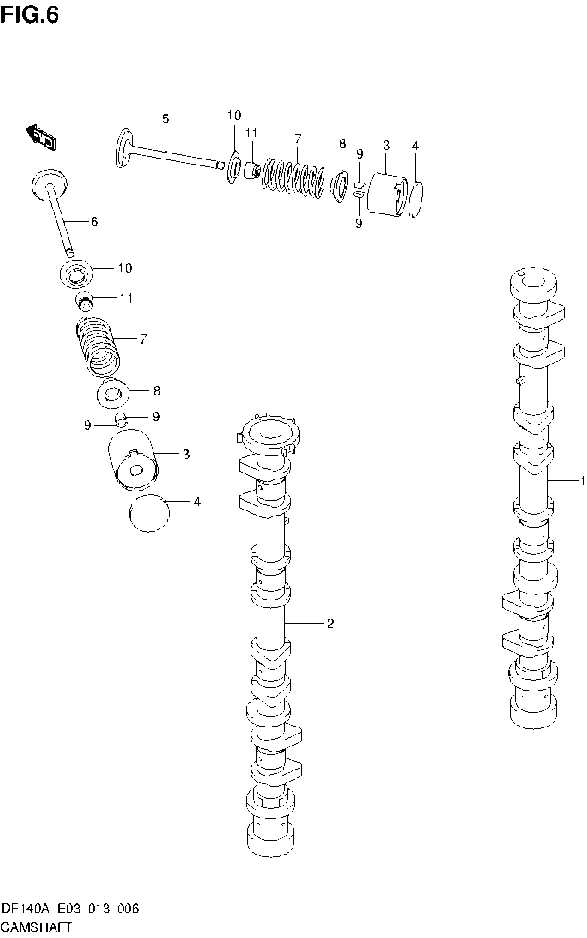 Fig. 6 – CAMSHAFT diagram