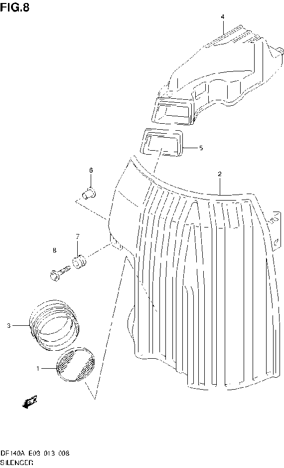DF140A – section 7 INTAKE MANIFOLD parts diagram