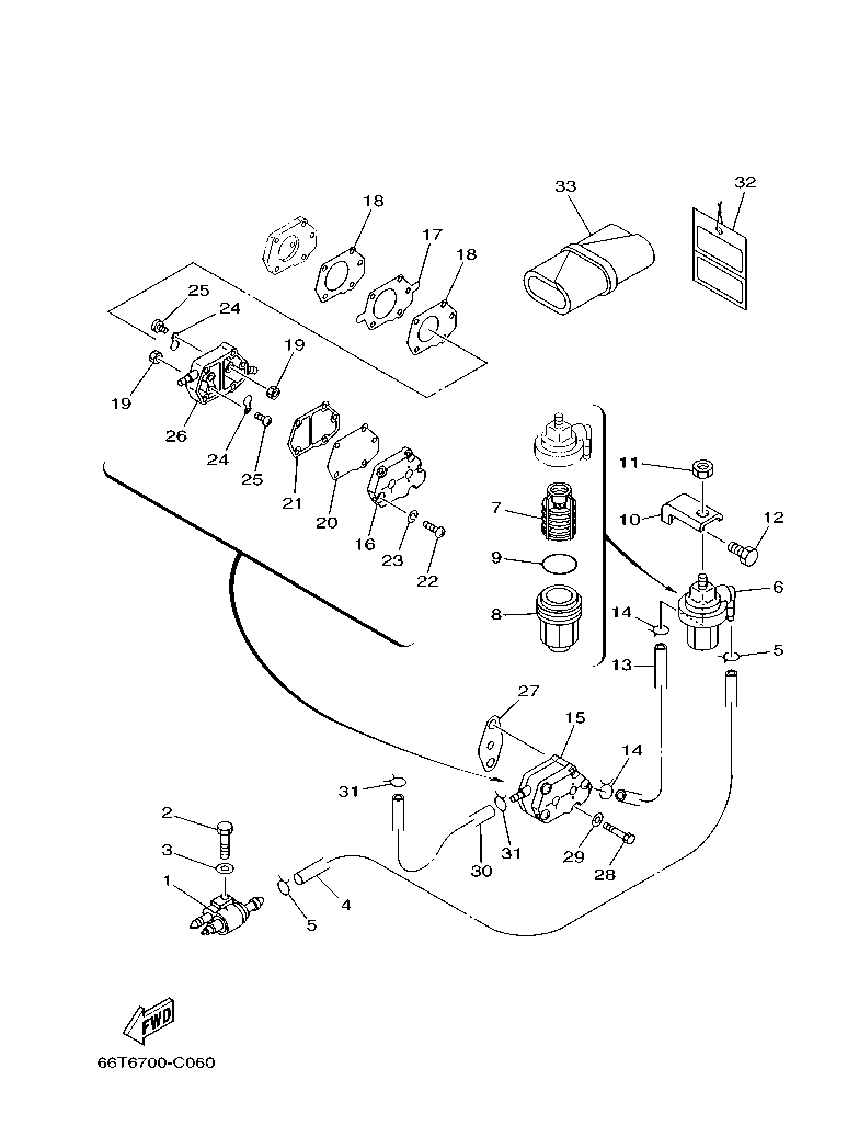 E40XMH – section 6 FUEL parts diagram