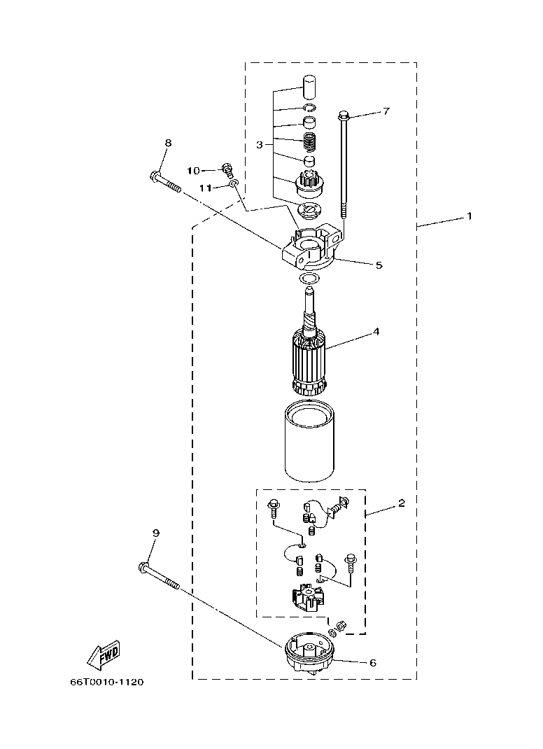 Fig. 11 – STARTING MOTOR diagram