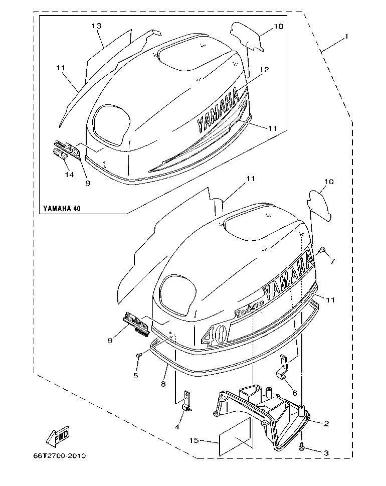 Fig. 1 – TOP COWLING diagram