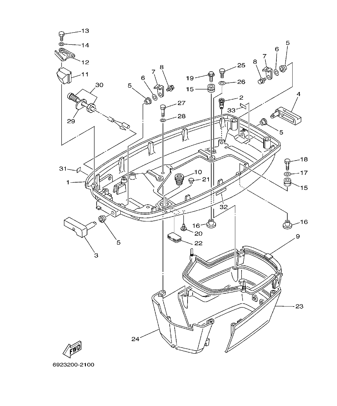 E65A'04 – section 10 BOTTOM COWLING CUBIERTA INFERIOR parts diagram