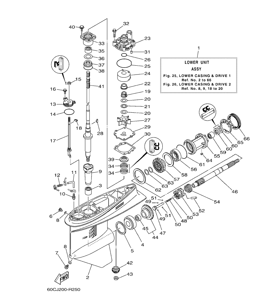 Fig. 25 – LOWER CASING & DRIVE 1