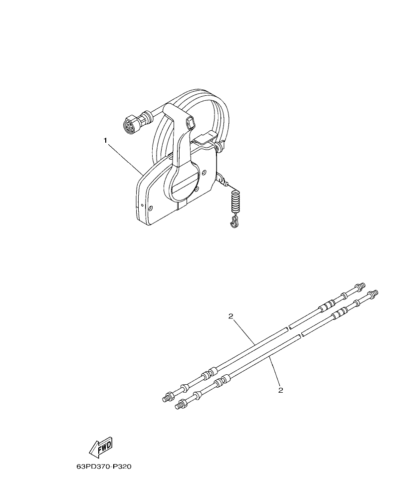 F100BET – section 28 REMOTE CONTROL BOX parts diagram