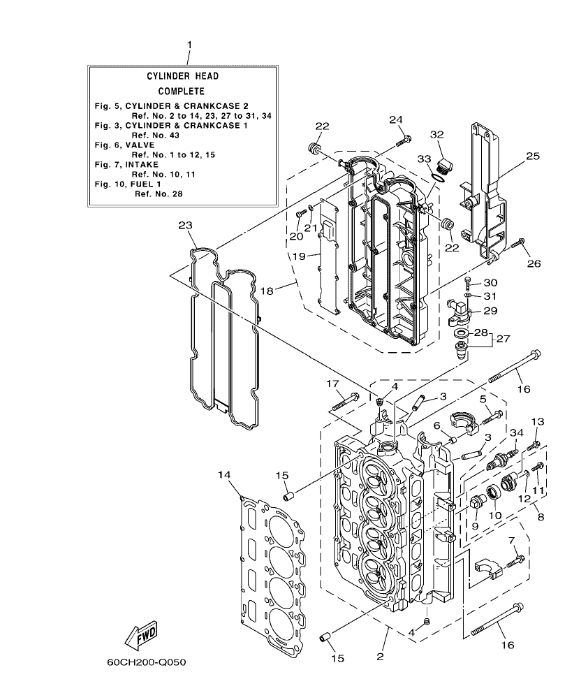 Fig. 5 – CYLINDER & CRANKCASE 2