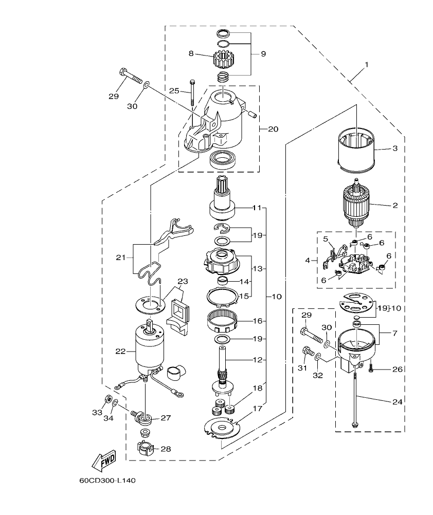 Fig. 16 – STARTING MOTOR
