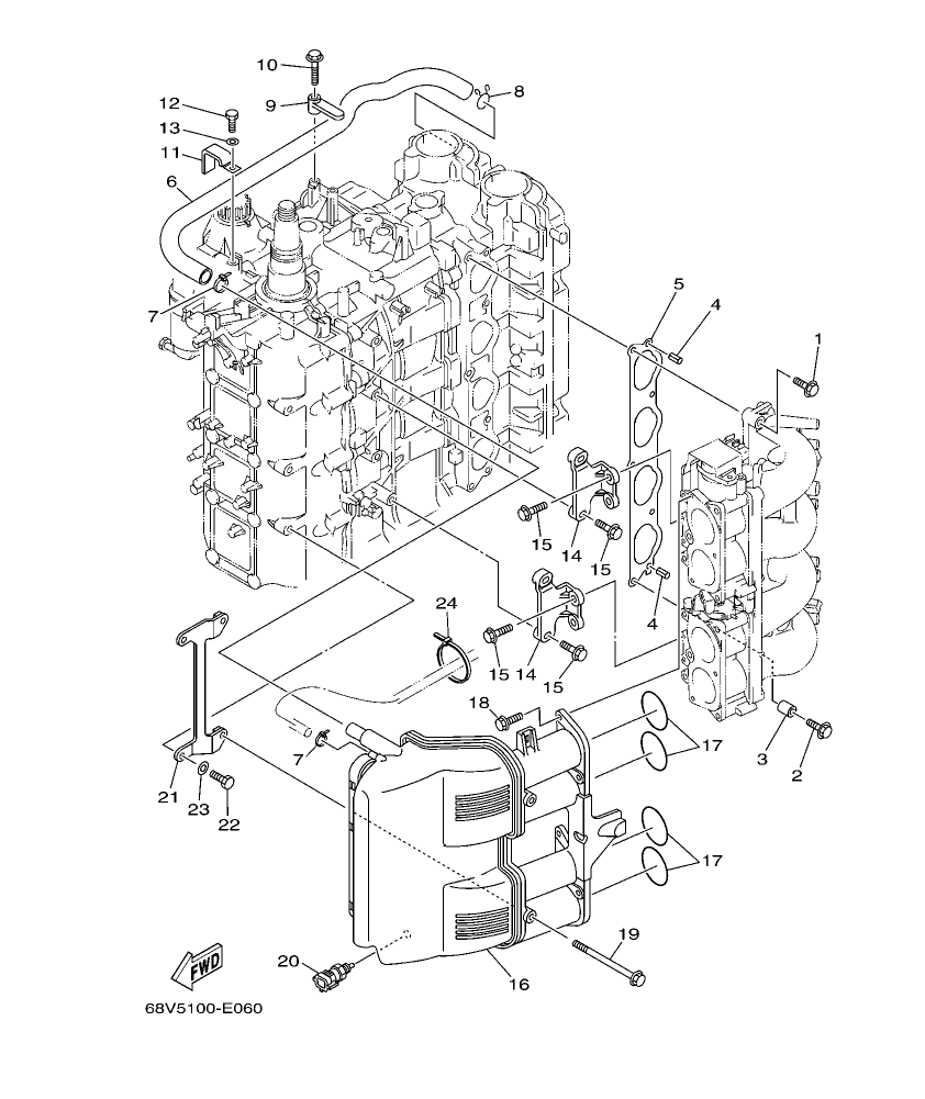 F115TR-2009 – section 6 INTAKE 1 parts diagram