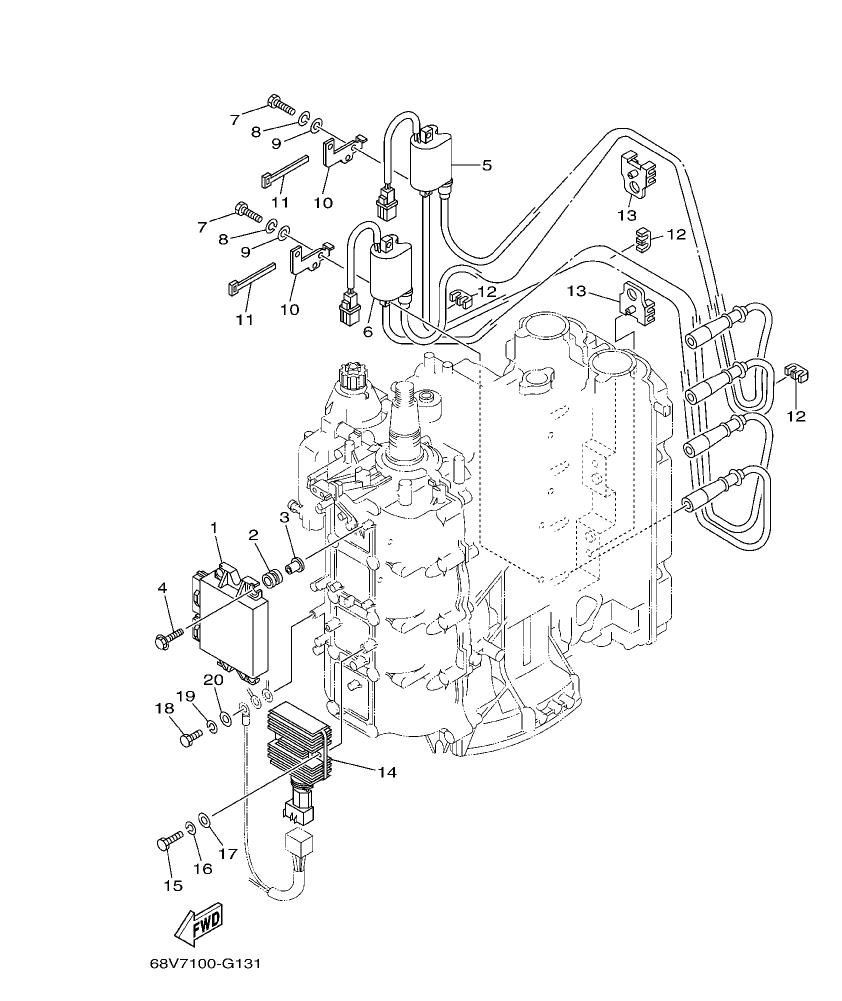 F115TR-2009 – section 13 ELECTRICAL 1 parts diagram