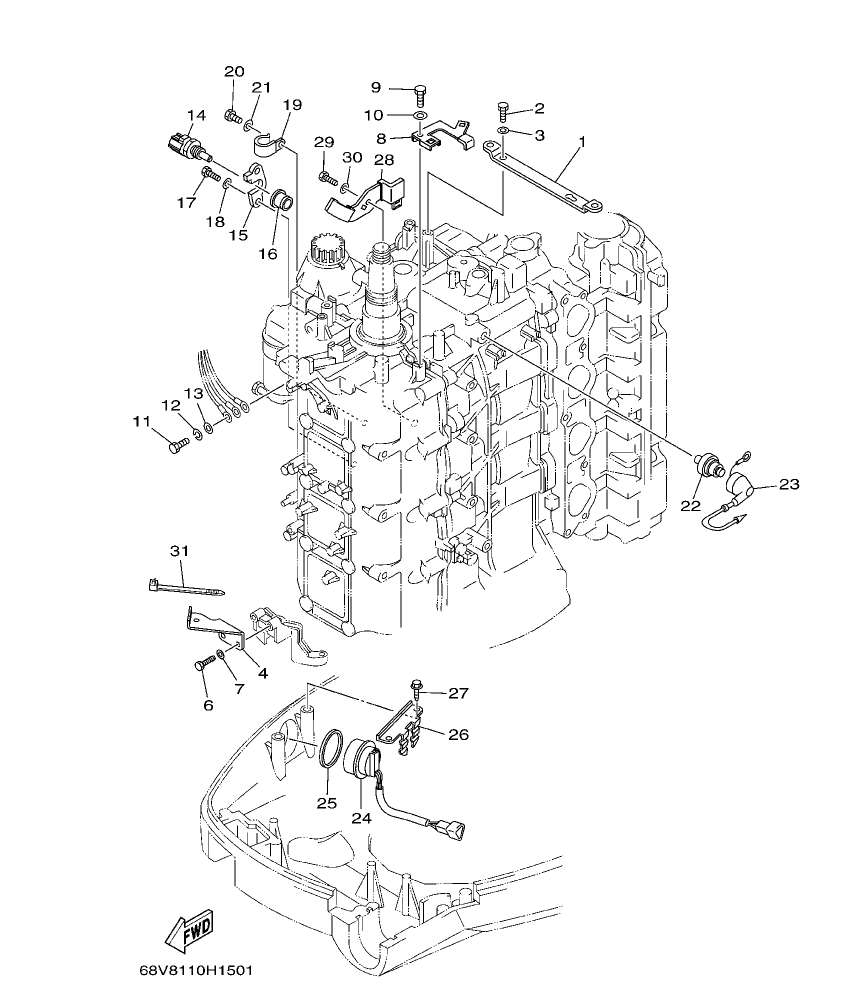 F115TR-2009 – section 15 ELECTRICAL 3 parts diagram
