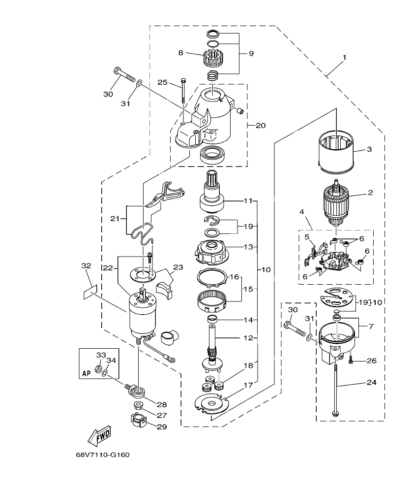 Fig. 16 – STARTING MOTOR