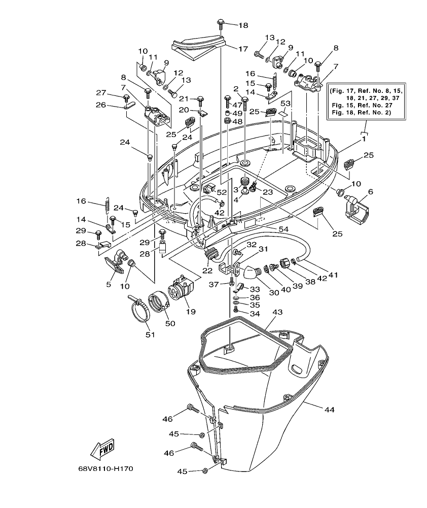 Fig. 17 – BOTTOM COWLING