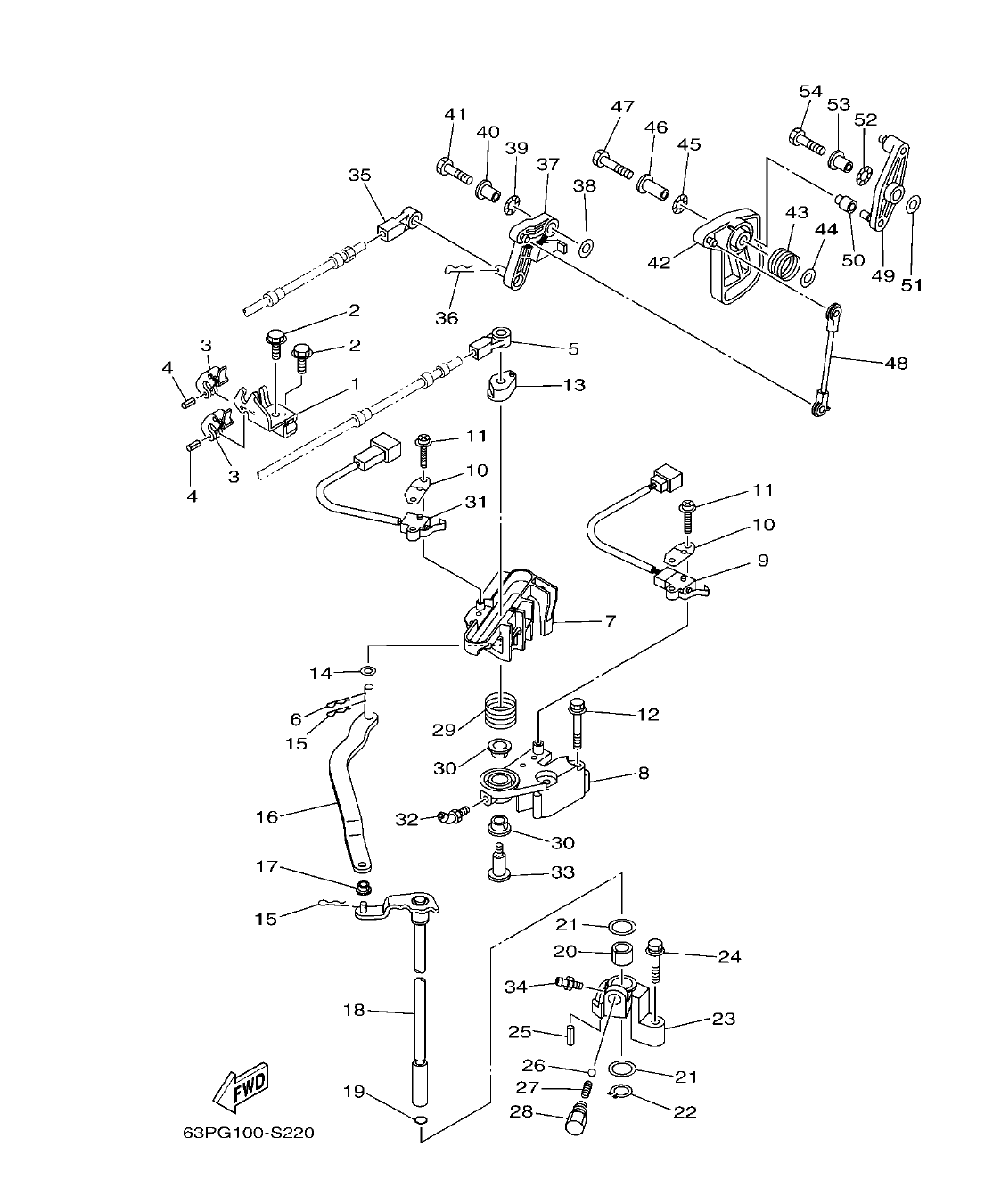 FL150FET'19 – section 22 CONTROL CONTROL parts diagram