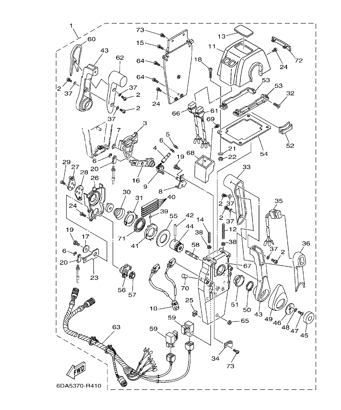 Fig. 37 – REMOTE CONTROL ASSY 3 CONTROL REMOTO COMPL 3 diagram