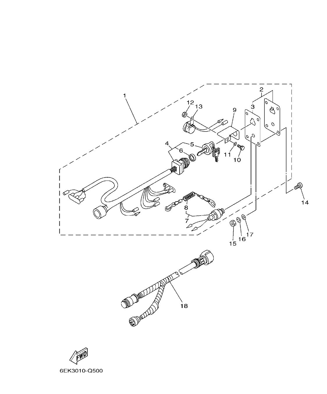 FL150FET'19 – section 40 SWITCH & PANEL 1 PANEL DE INTERRUPTOR 1 parts diagram