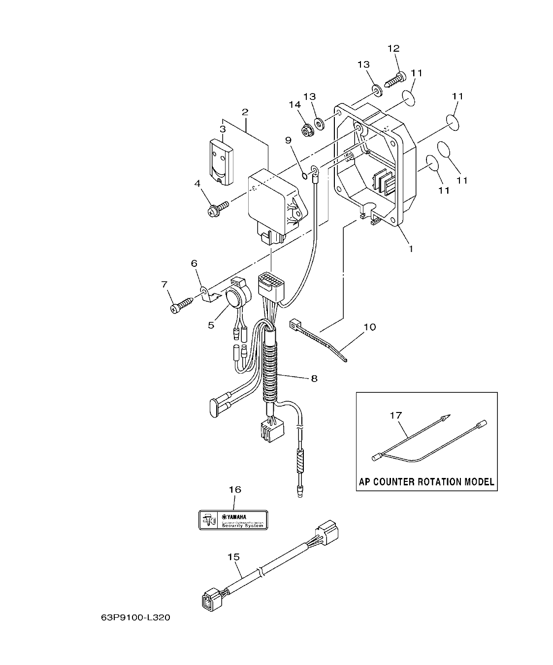 Fig. 42 – OPTIONAL PARTS 1 PARTES OPCIONALES 1 diagram