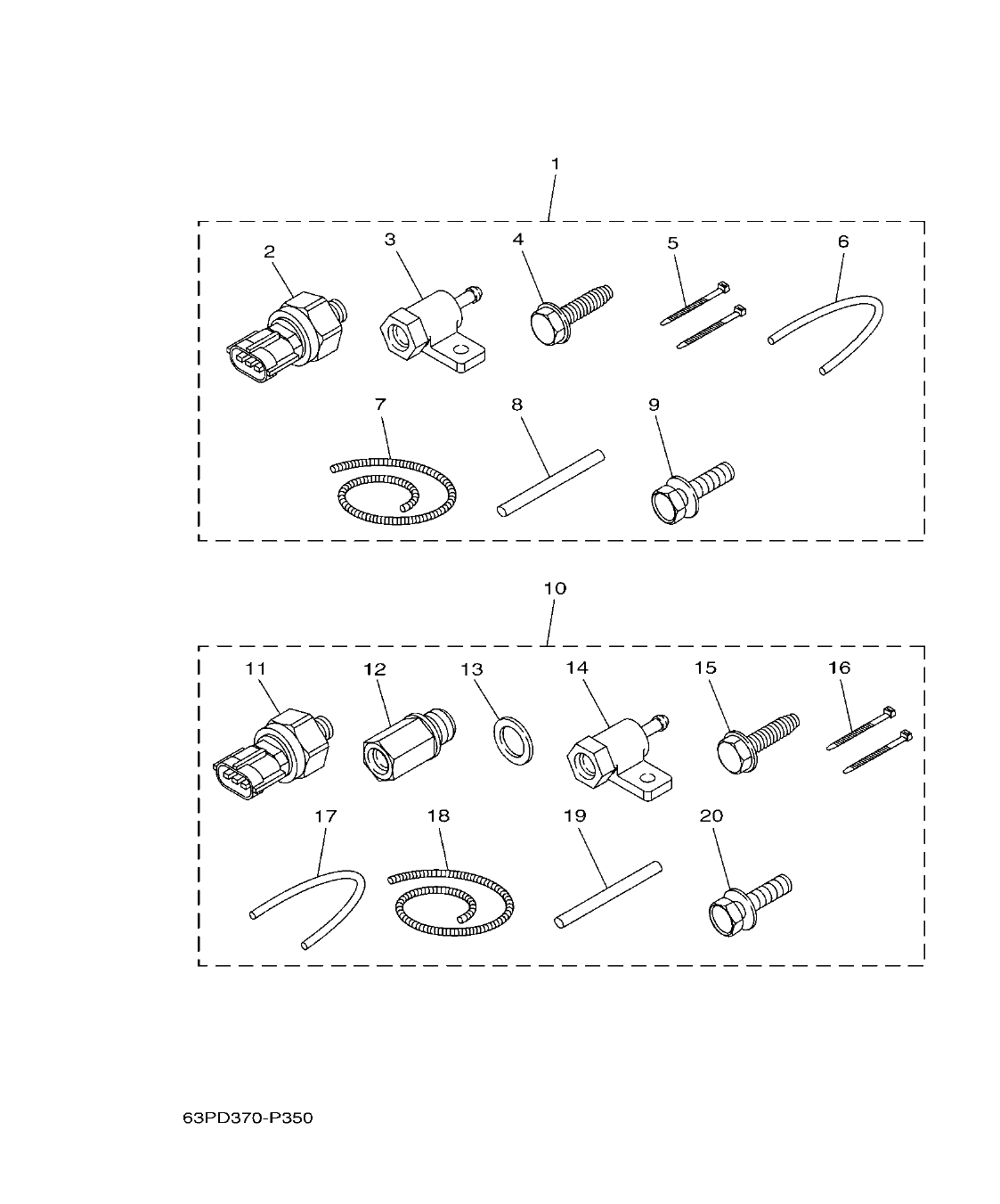 FL150FET'19 – section 45 OPTIONAL PARTS 4 PARTES OPCIONALES 4 parts diagram
