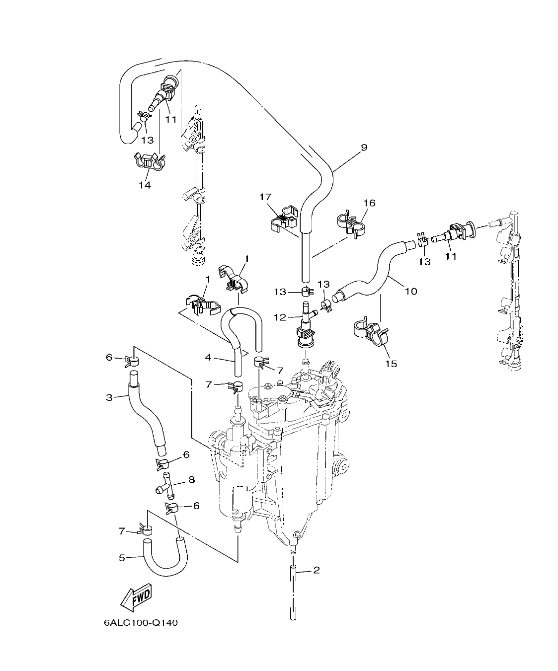 F200BET'19 – section 14 FUEL INJECTION PUMP 2 BOMBA DE INYECTOR 2 parts diagram