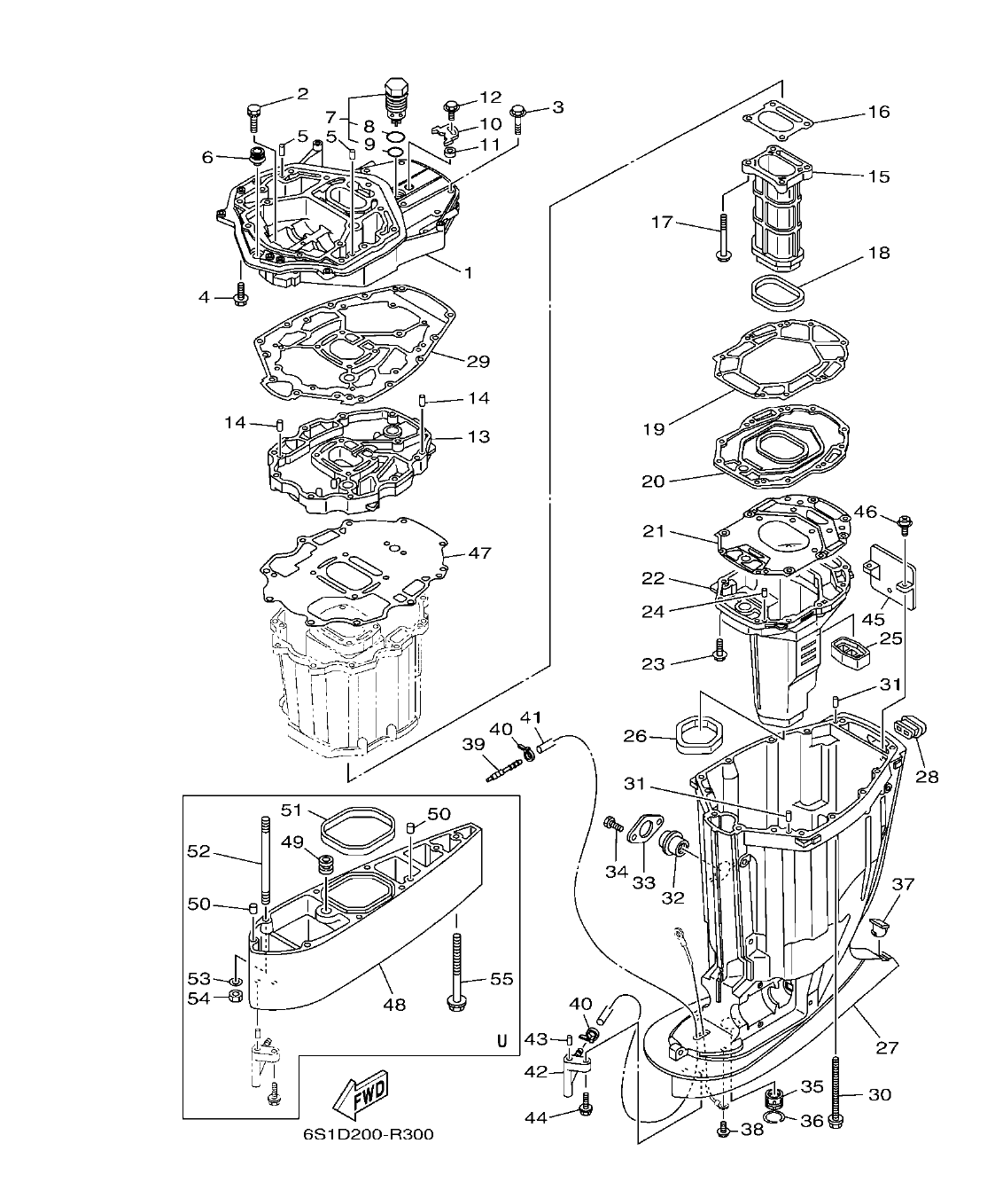Fig. 30 – UPPER CASING FUNDA SUPERIOR diagram