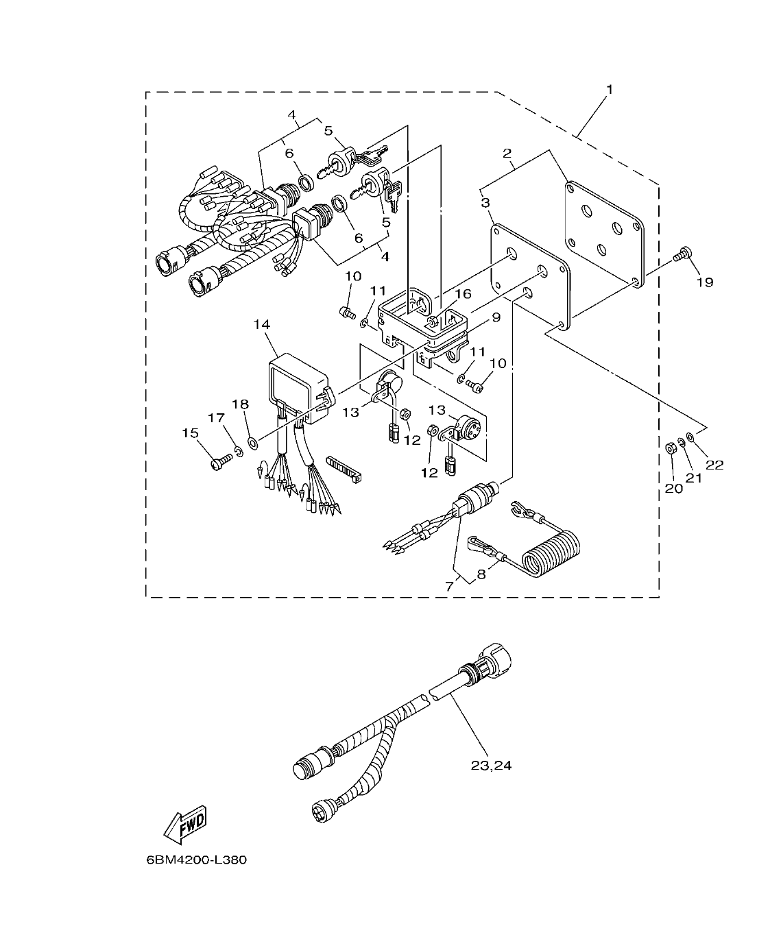 F200BET'19 – section 45 SWITCH & PANEL 2 PANEL DE INTERRUPTOR 2 parts diagram