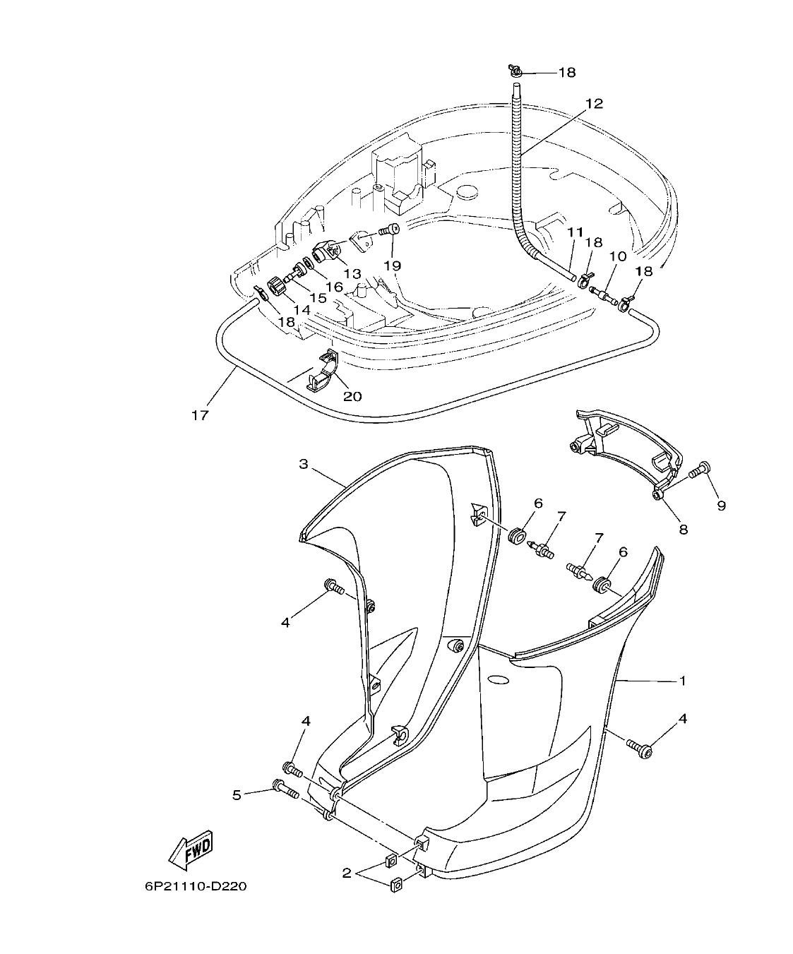 FL250HET'21 – section 24 BOTTOM COWLING 2 CUBIERTA INFERIOR 2 parts diagram