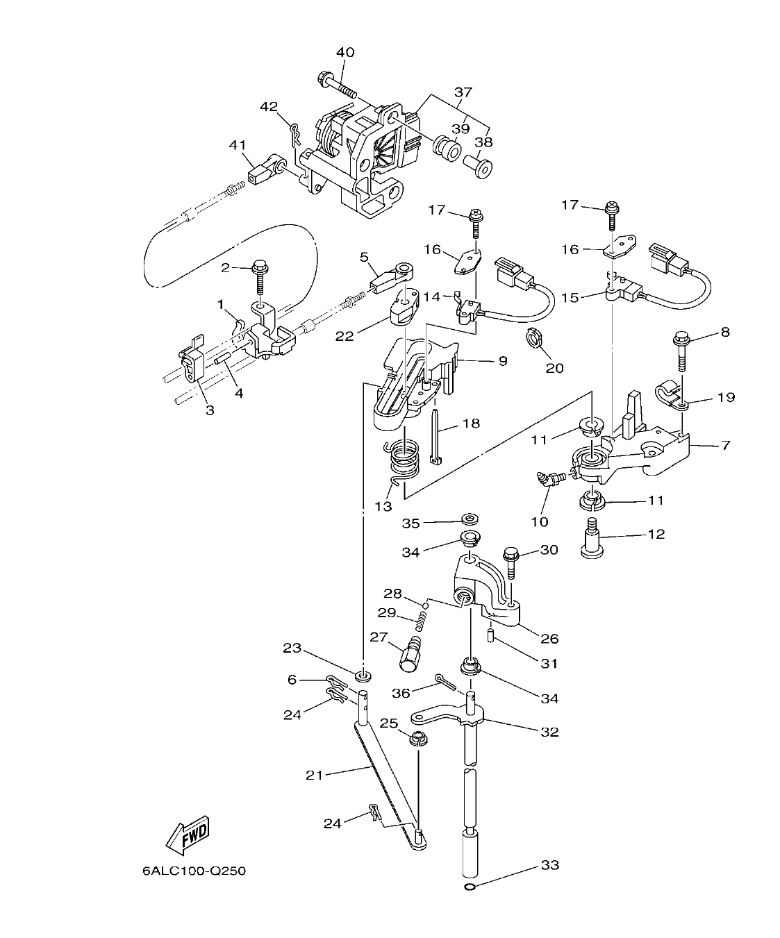 F250HET'21 – section 25 CONTROL CONTROL parts diagram