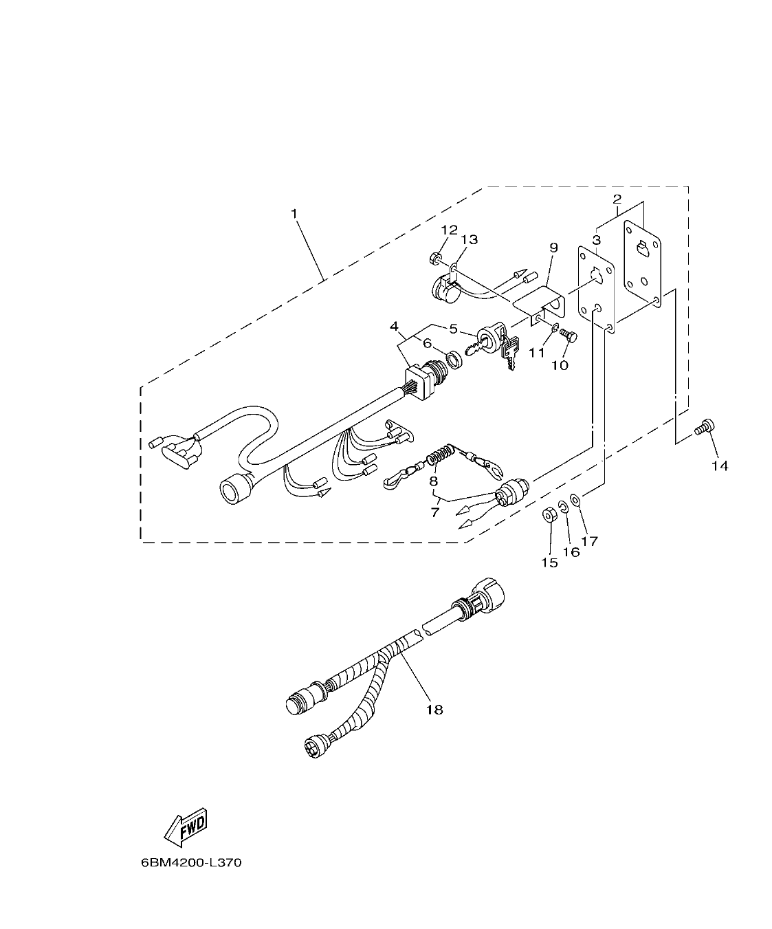 FL250HET'21 – section 42 SWITCH & PANEL PANEL DE INTERRUPTOR parts diagram