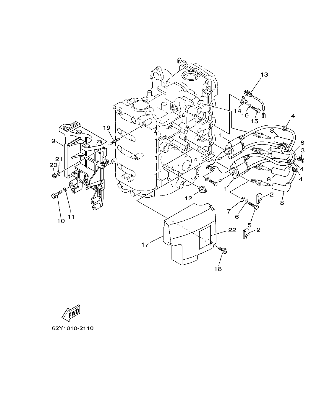 F50DET'04 – section 11 ELECTRICAL 1 EQUIPO ELECTRICO 1 parts diagram