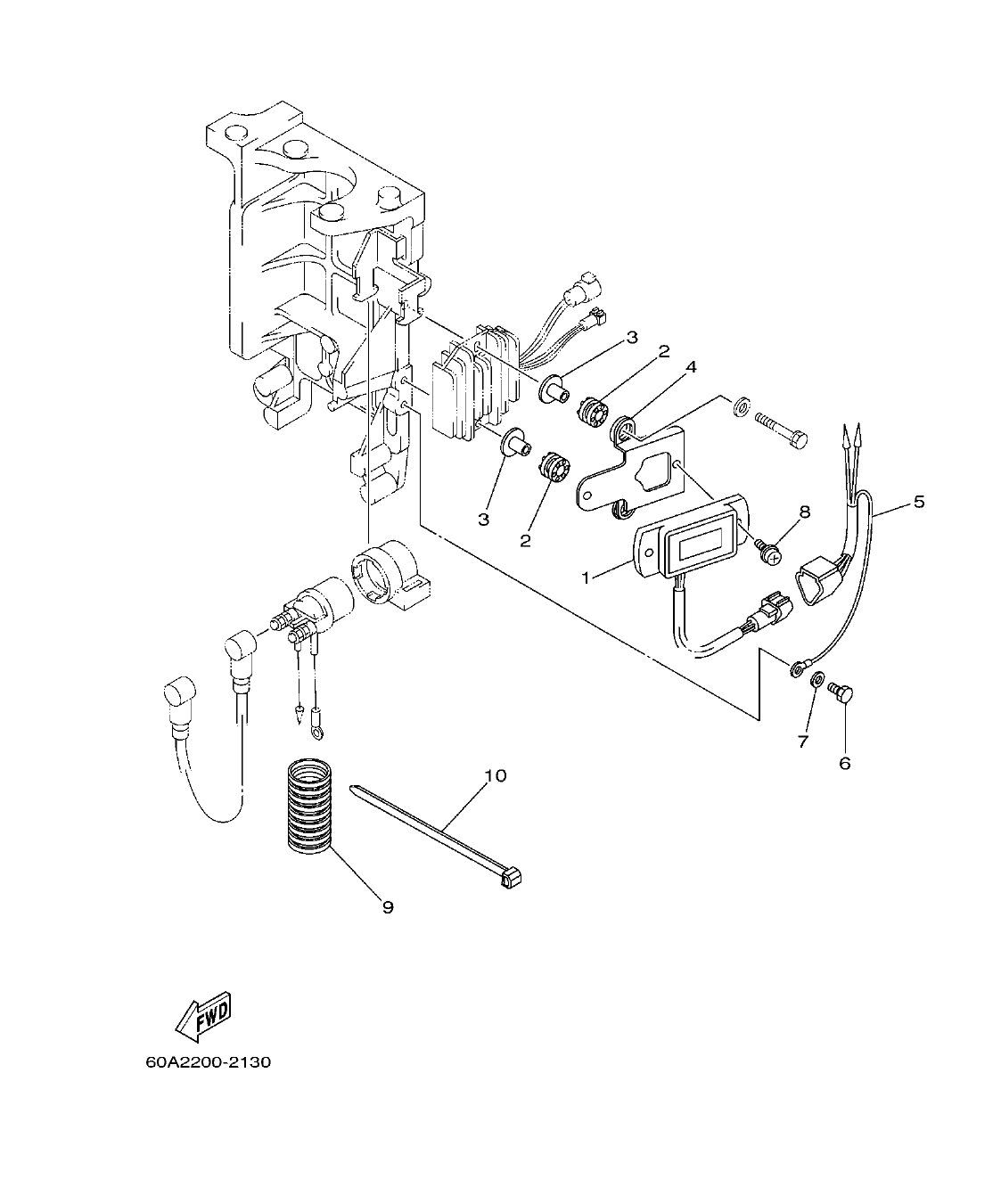 F50DET'04 – section 13 ELECTRICAL 3 EQUIPO ELECTRICO 3 parts diagram