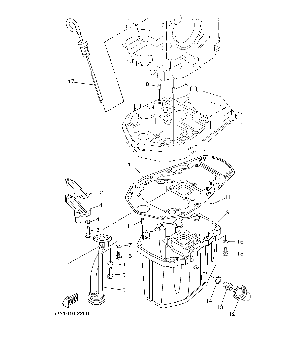 F50DET'04 – section 22 OIL PAN OIL PAN parts diagram