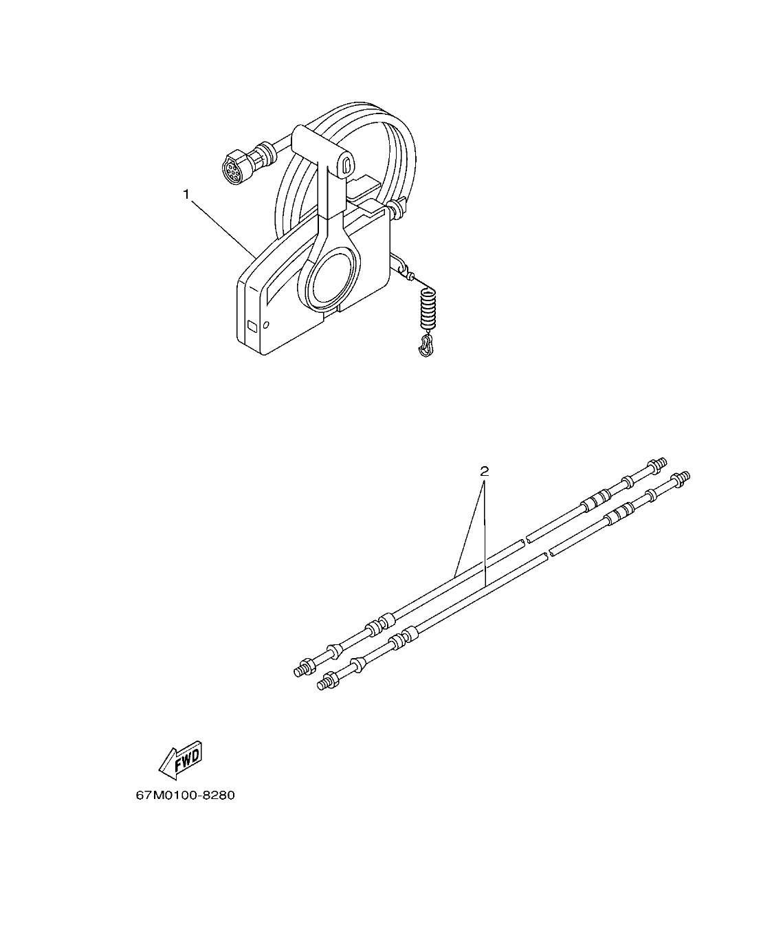 F50DET'04 – section 27 REMOTE CONTROL BOX CONTROL REMOTO COMPLETO parts diagram