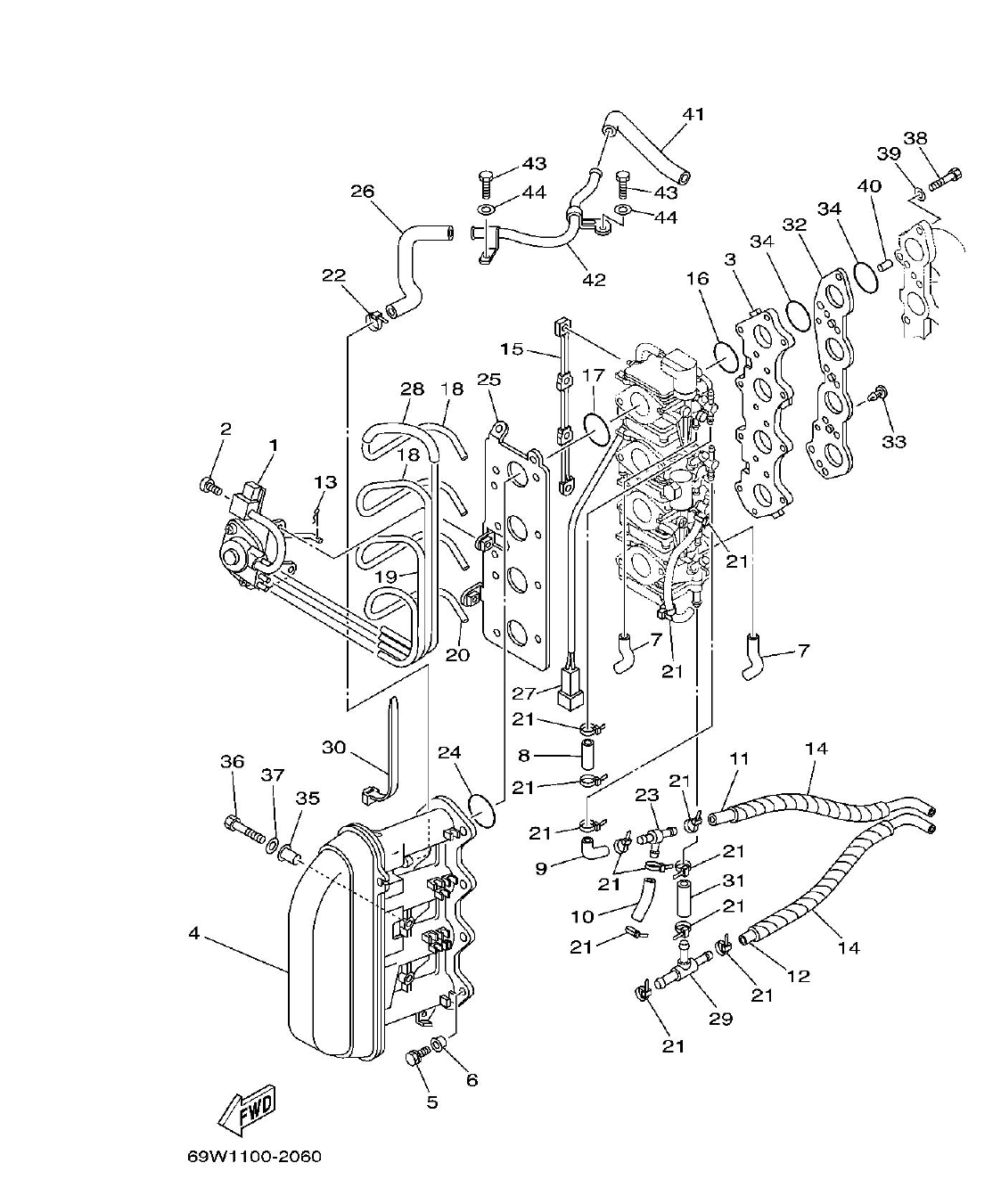 F60A – section 6 INTAKE parts diagram