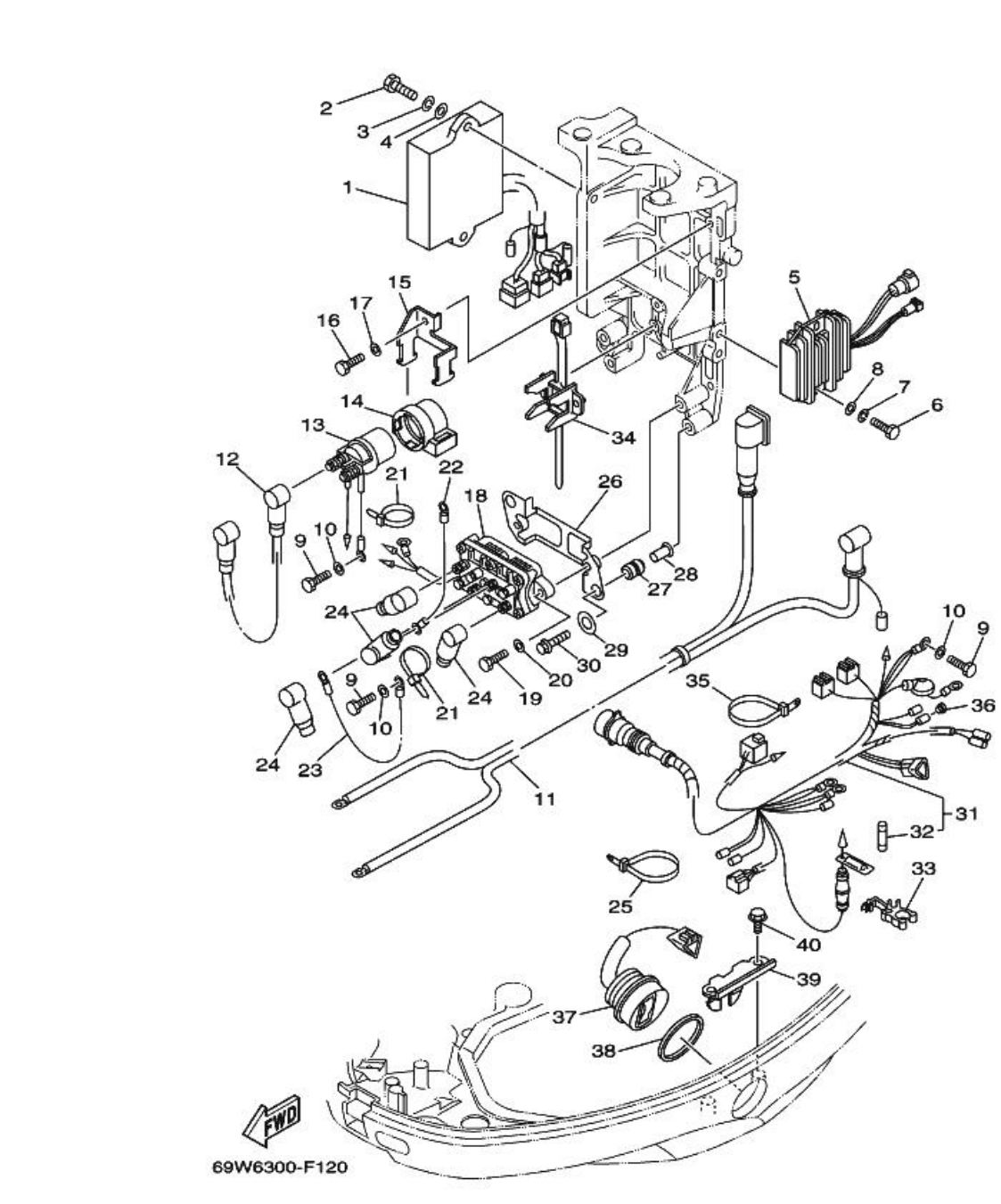 F60A – section 12 ELECTRICAL 2 parts diagram