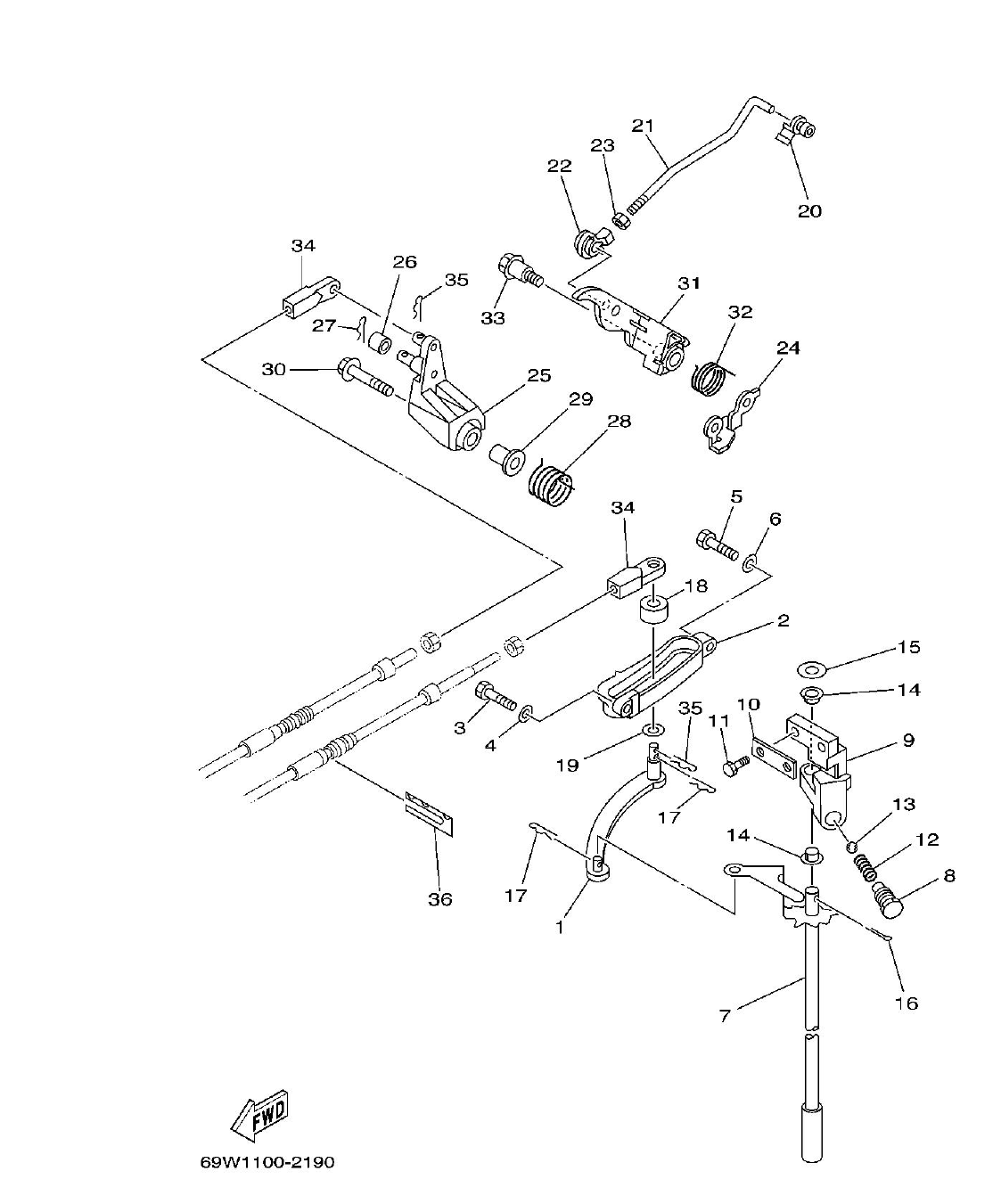 F60A – section 15 CONTROL parts diagram