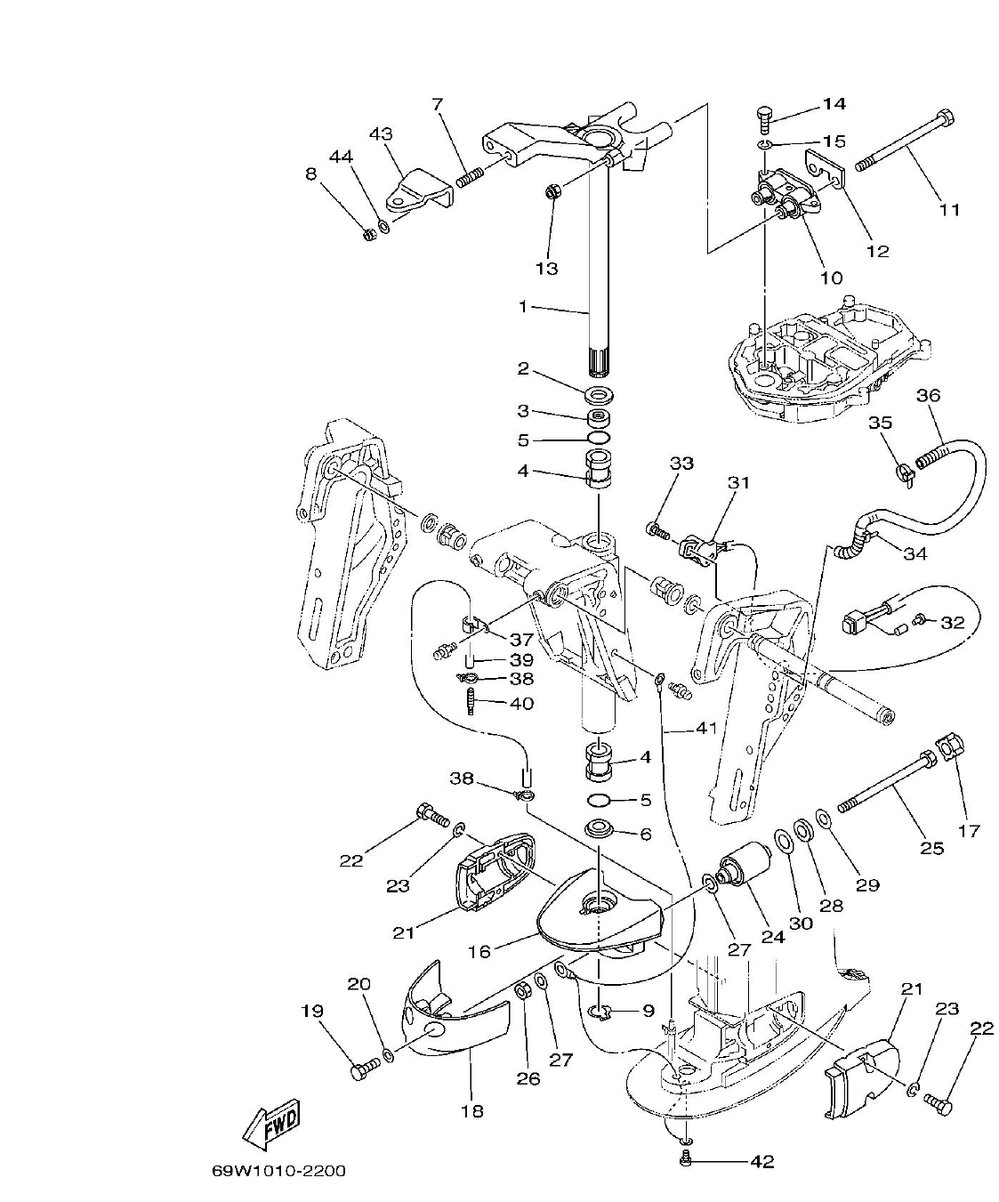 F60A – section 17 BRACKET 2 parts diagram