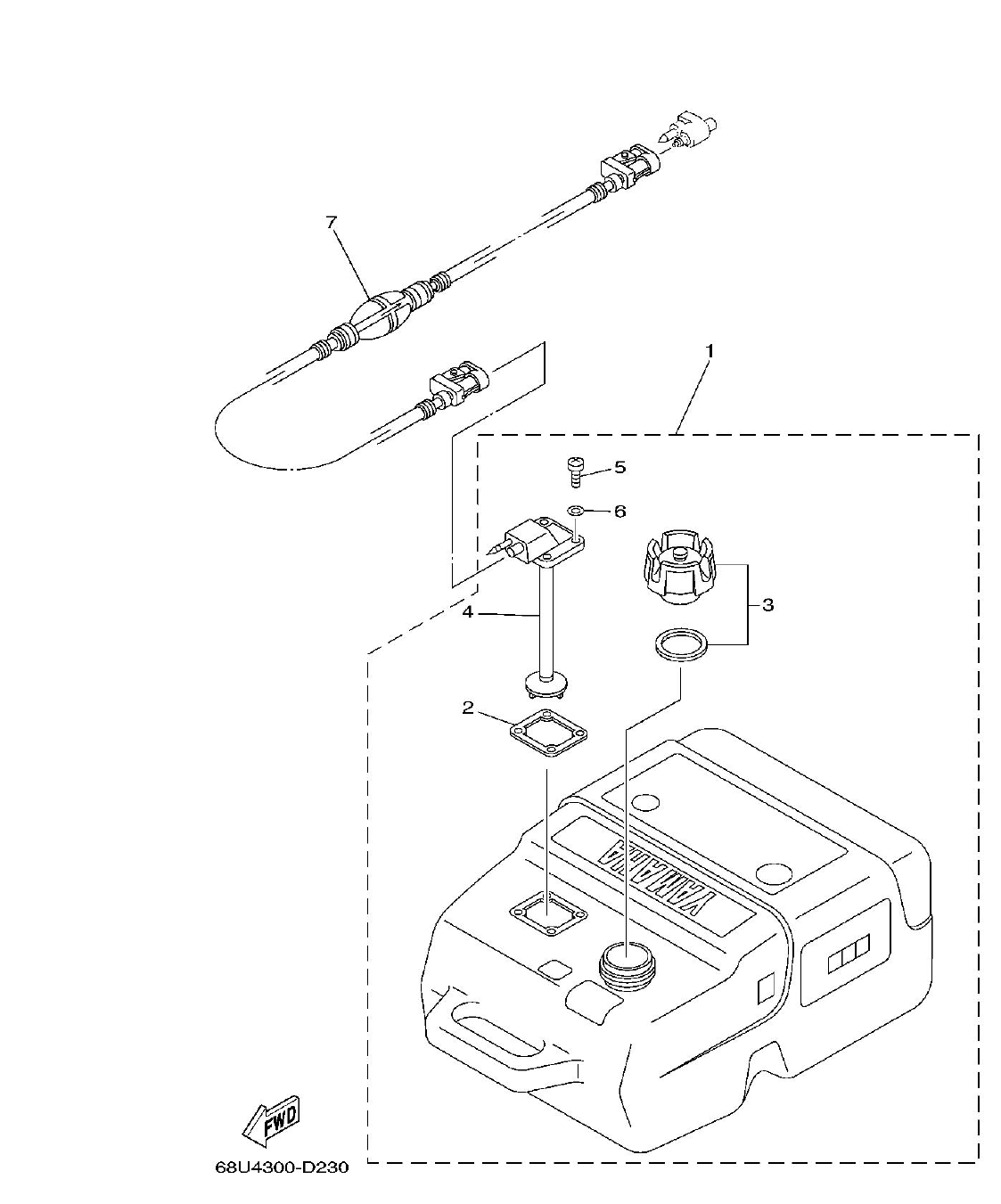 Fig. 24 – FUEL TANK diagram