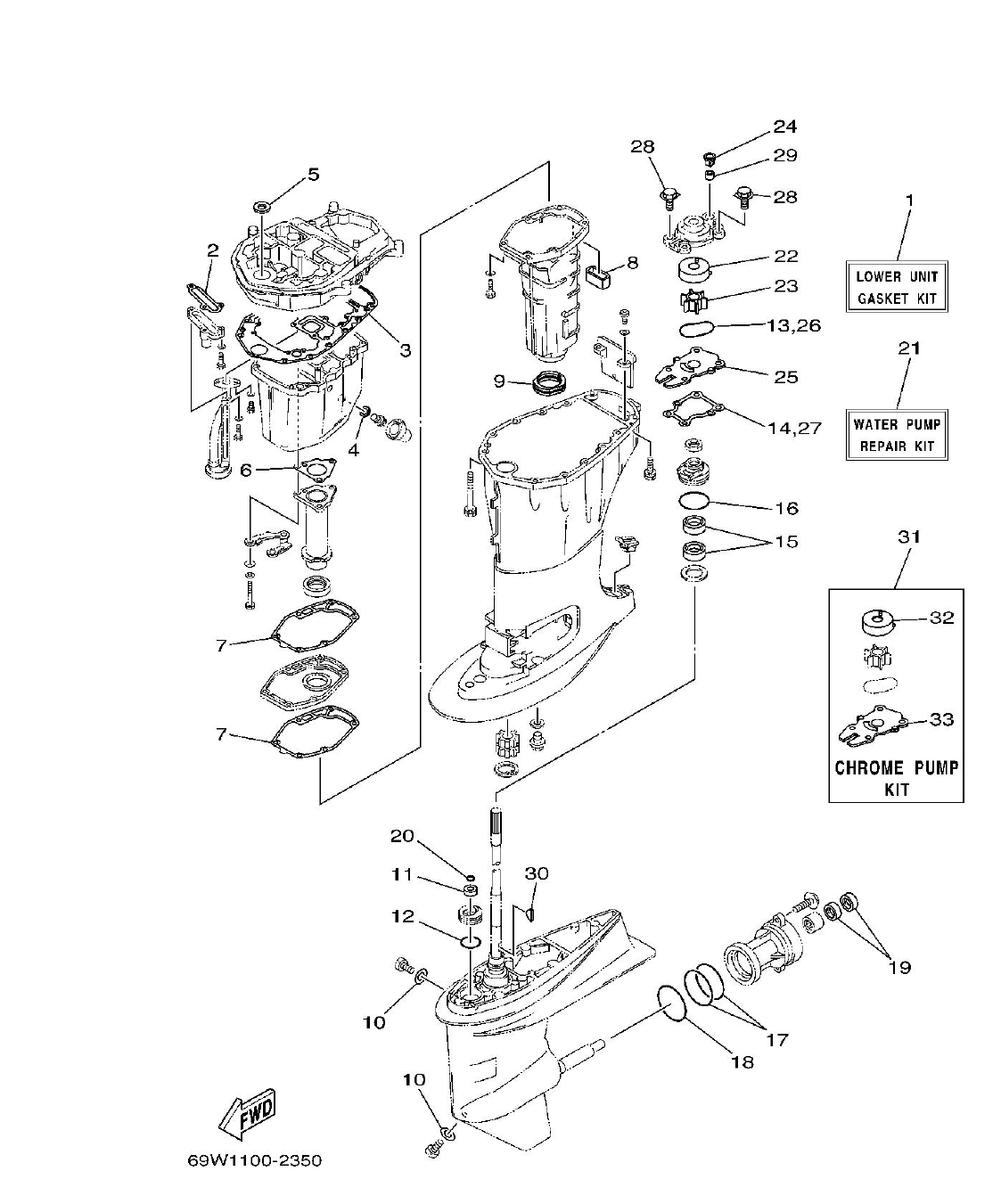 F60A – section 32 REPAIR KIT 3 parts diagram