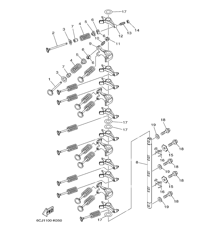 F70LA – section 5 VALVE parts diagram