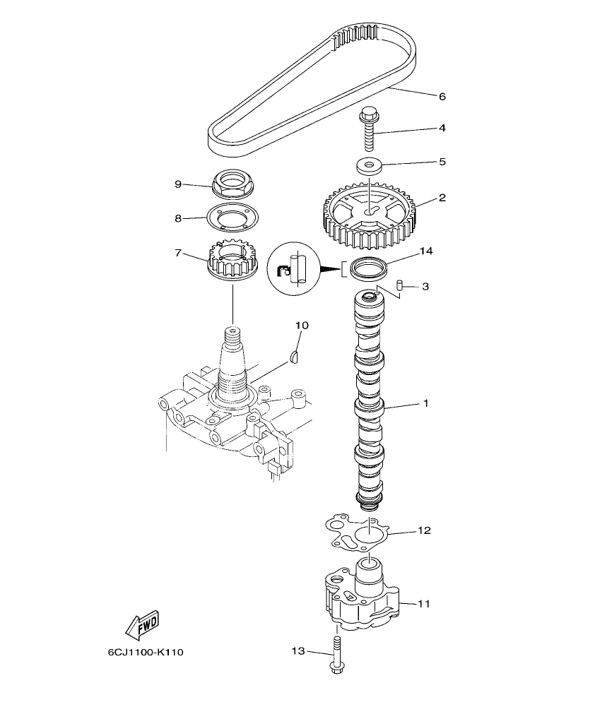 F70LA – section 11 OIL PUMP parts diagram