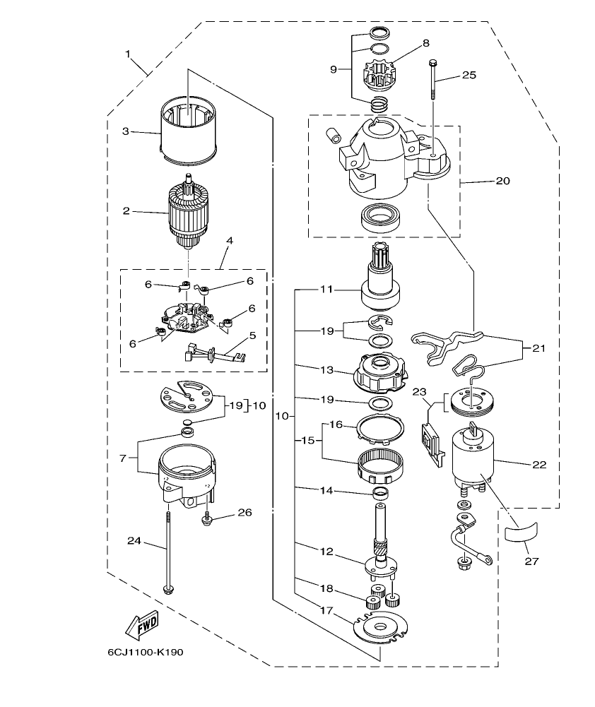 Fig. 19 – STARTING MOTOR
