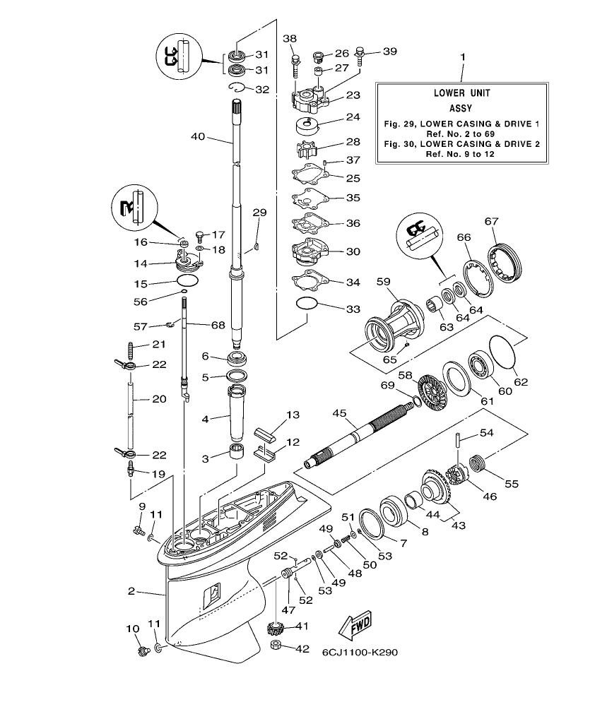 Fig. 29 – LOWER CASING & DRIVE 1