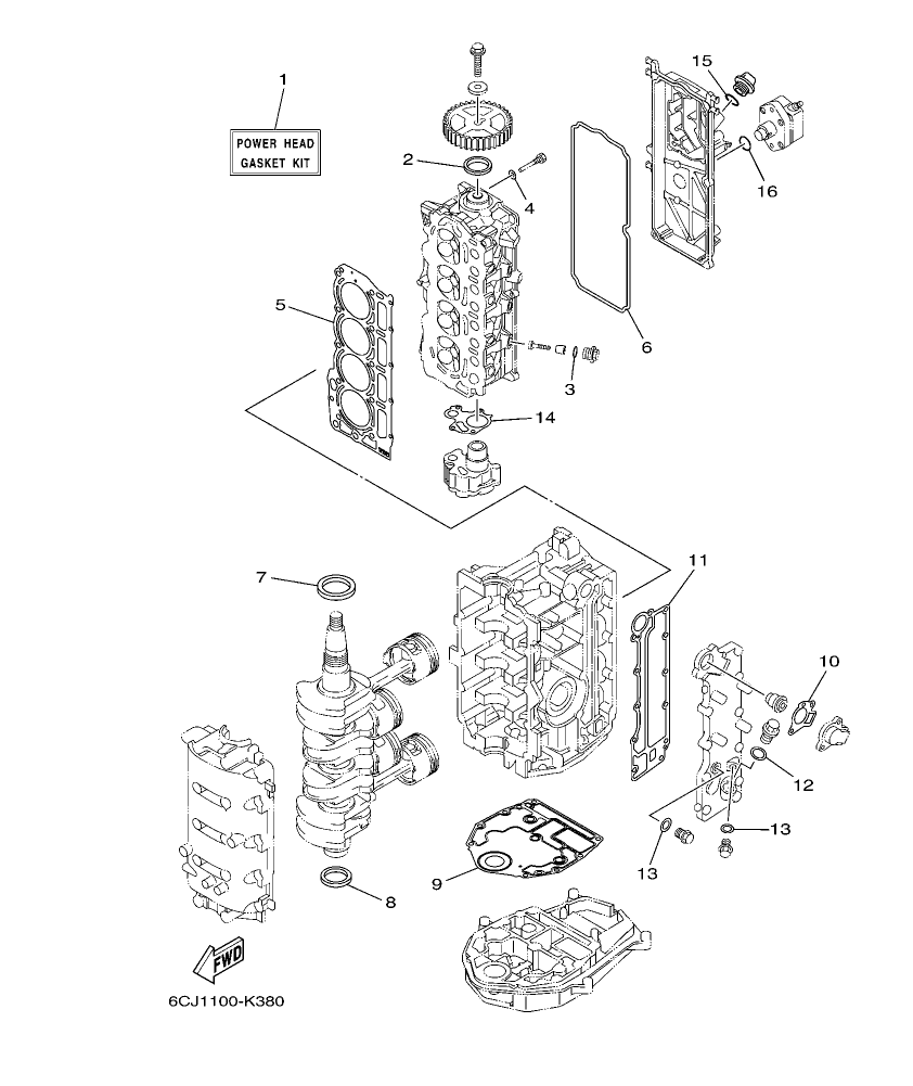F70LA – section 37 REPAIR KIT 1 parts diagram