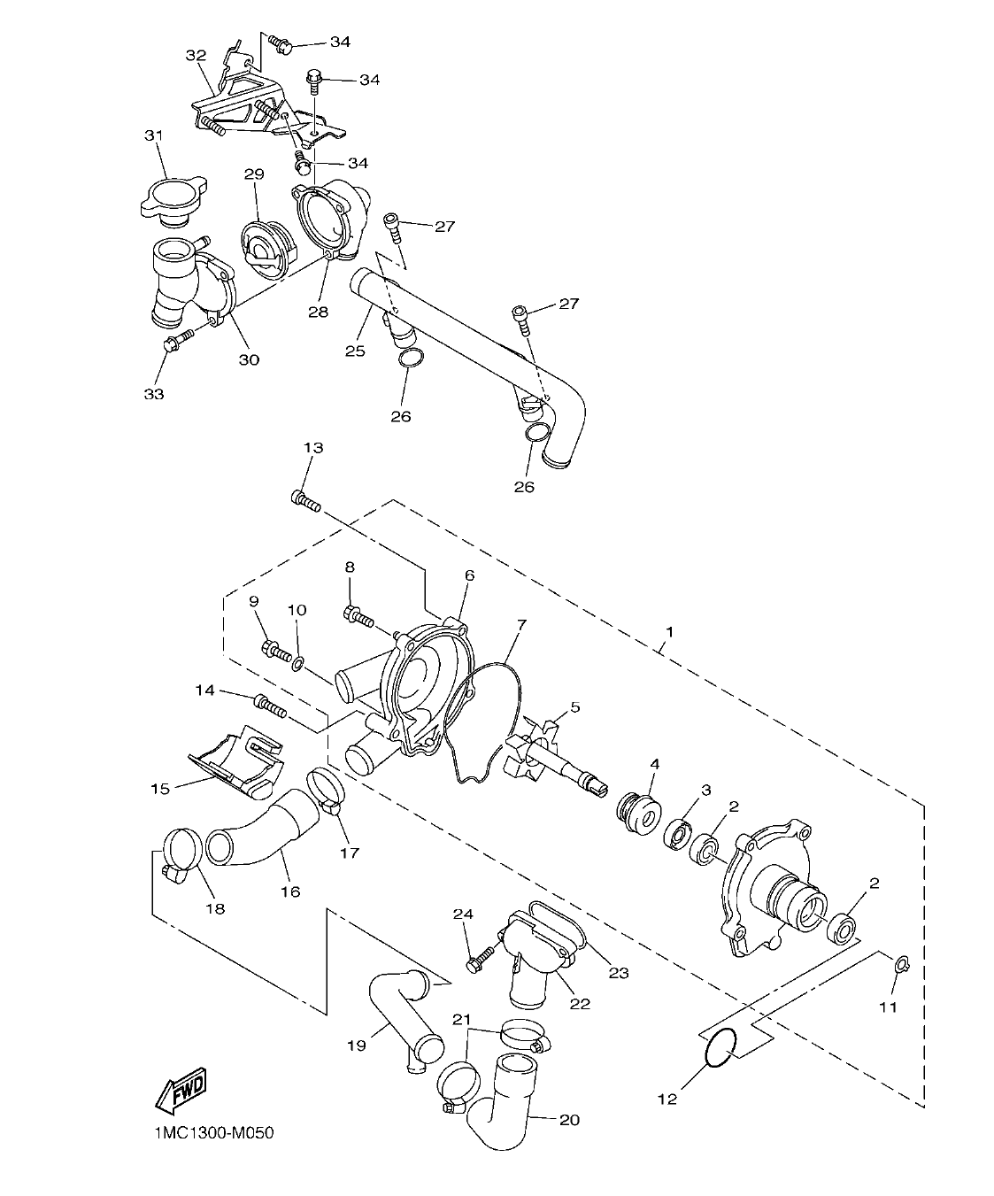 Fig. 5 – WATER PUMP diagram