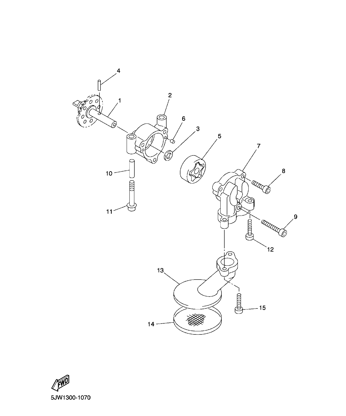 FJR1300AP – section 7 OIL PUMP parts diagram