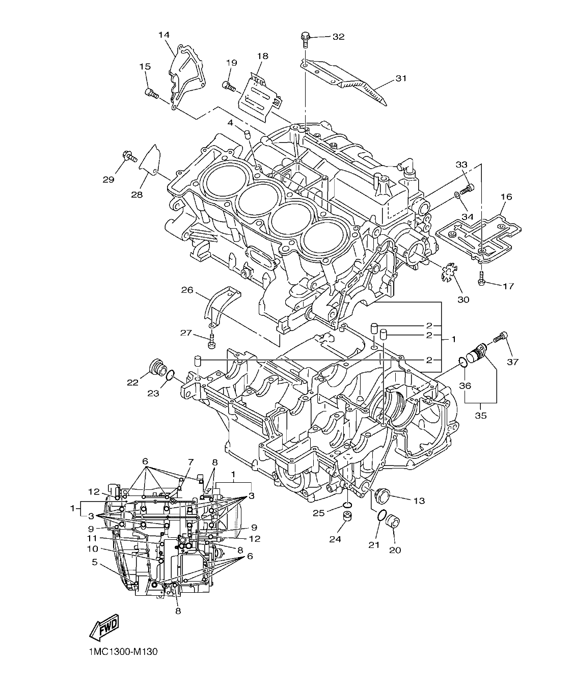 Fig. 13 – CRANKCASE diagram