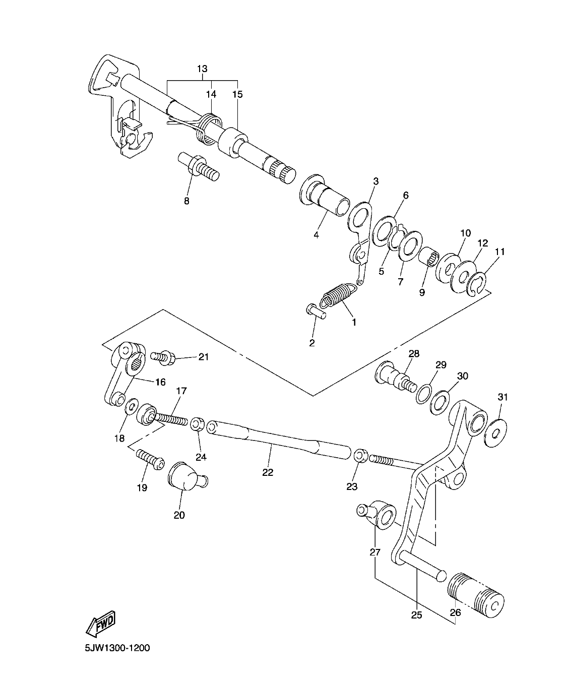 Fig. 20 – SHIFT SHAFT diagram