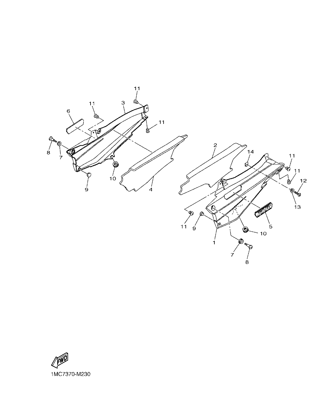 Fig. 23 – SIDE COVER diagram