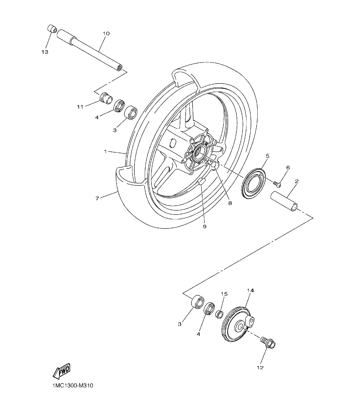 Fig. 31 – FRONT WHEEL diagram