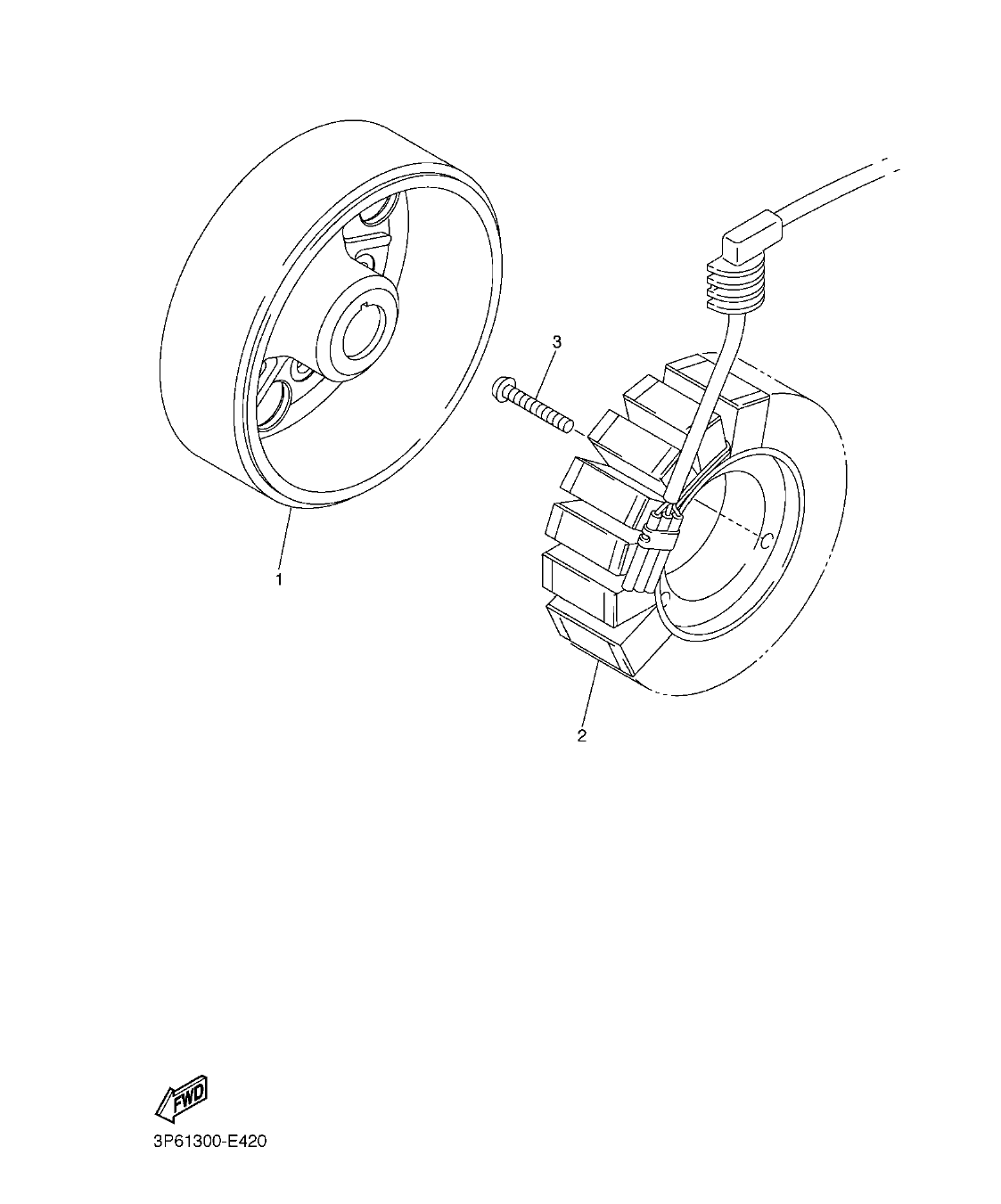 FJR1300AP – section 42 GENERATOR parts diagram