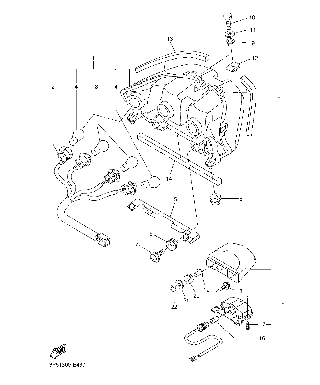 Fig. 46 – TAILLIGHT diagram